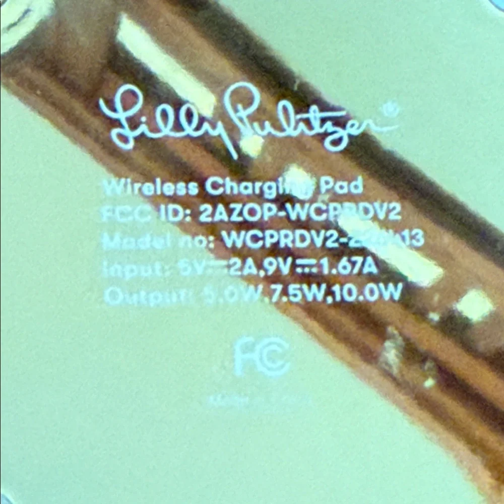 Lilly Pulitzer Floral Wireless Charger - Pink and Green